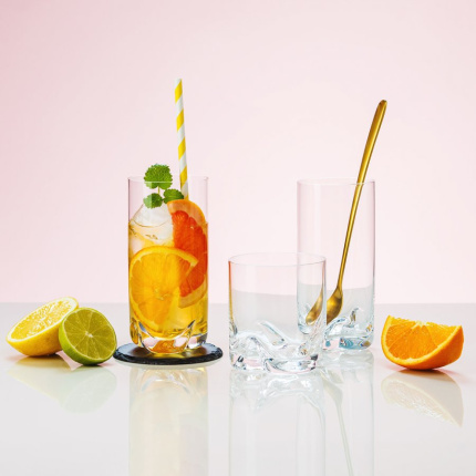 Verres à fond gris Tumbler 300 ml set de 6 - Anno Glas Lunasol Color