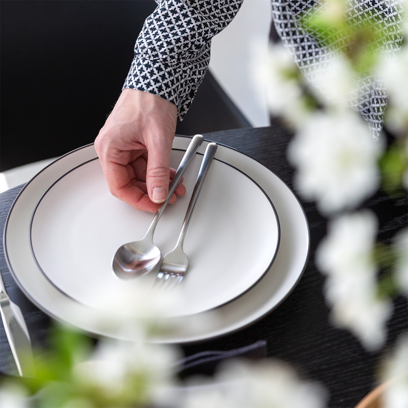 Set d’assiettes 12 pcs — Elements Yin & Yang white