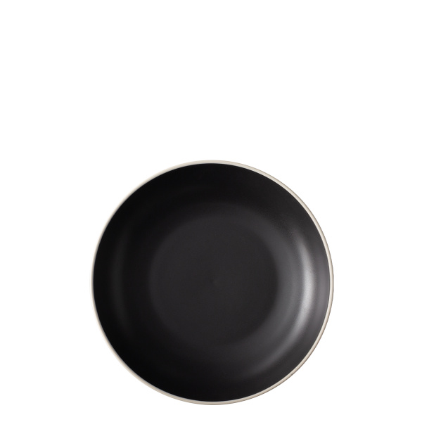 Assiette creuse 22,8 cm — Elements Yin & Yang black