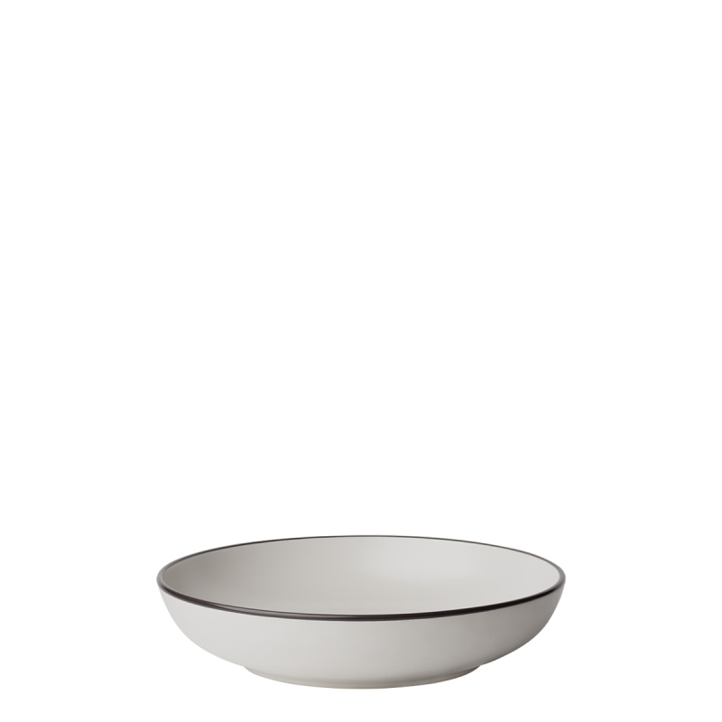 Assiette creuse 22,8 cm — Elements Yin & Yang white