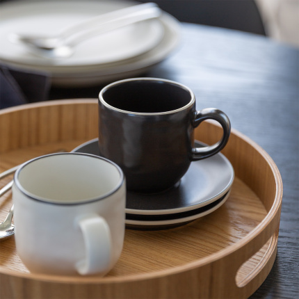 Set de tasses 12 pcs | Elements Yin & Yang black
