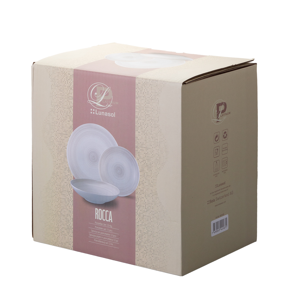 Service d'assiettes 12 pièces | Premium Platinum Line Rocca