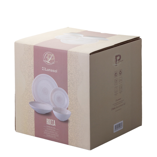Service d'assiettes 16 pcs | Premium Platinum Line Rocca