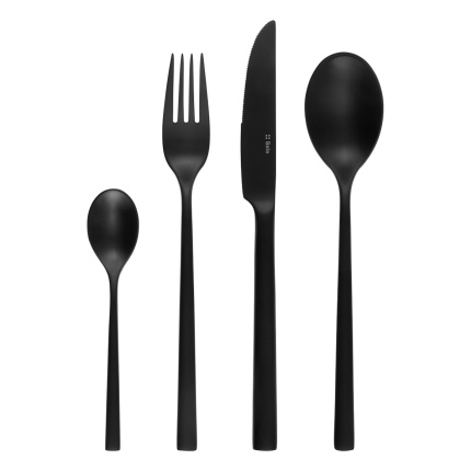 Ménagère 24 pièces Living noir | Sola Premium