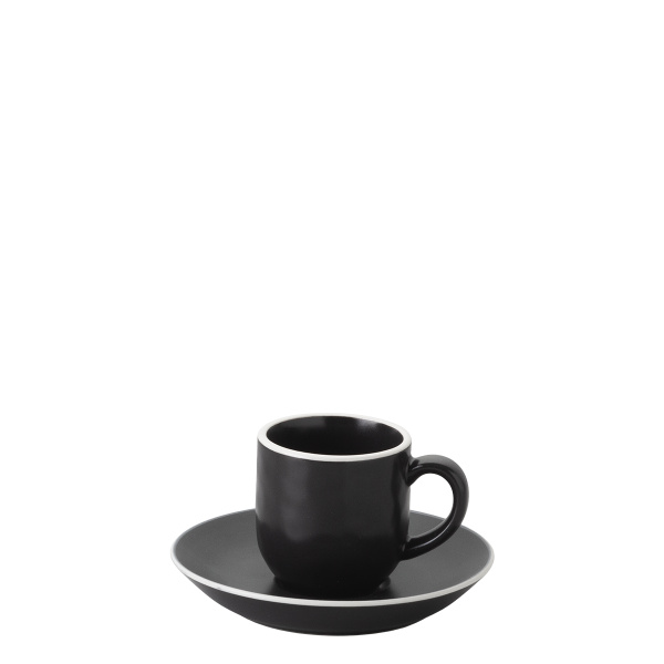 Soucoupe à moka 12,2 cm — Elements Yin & Yang black