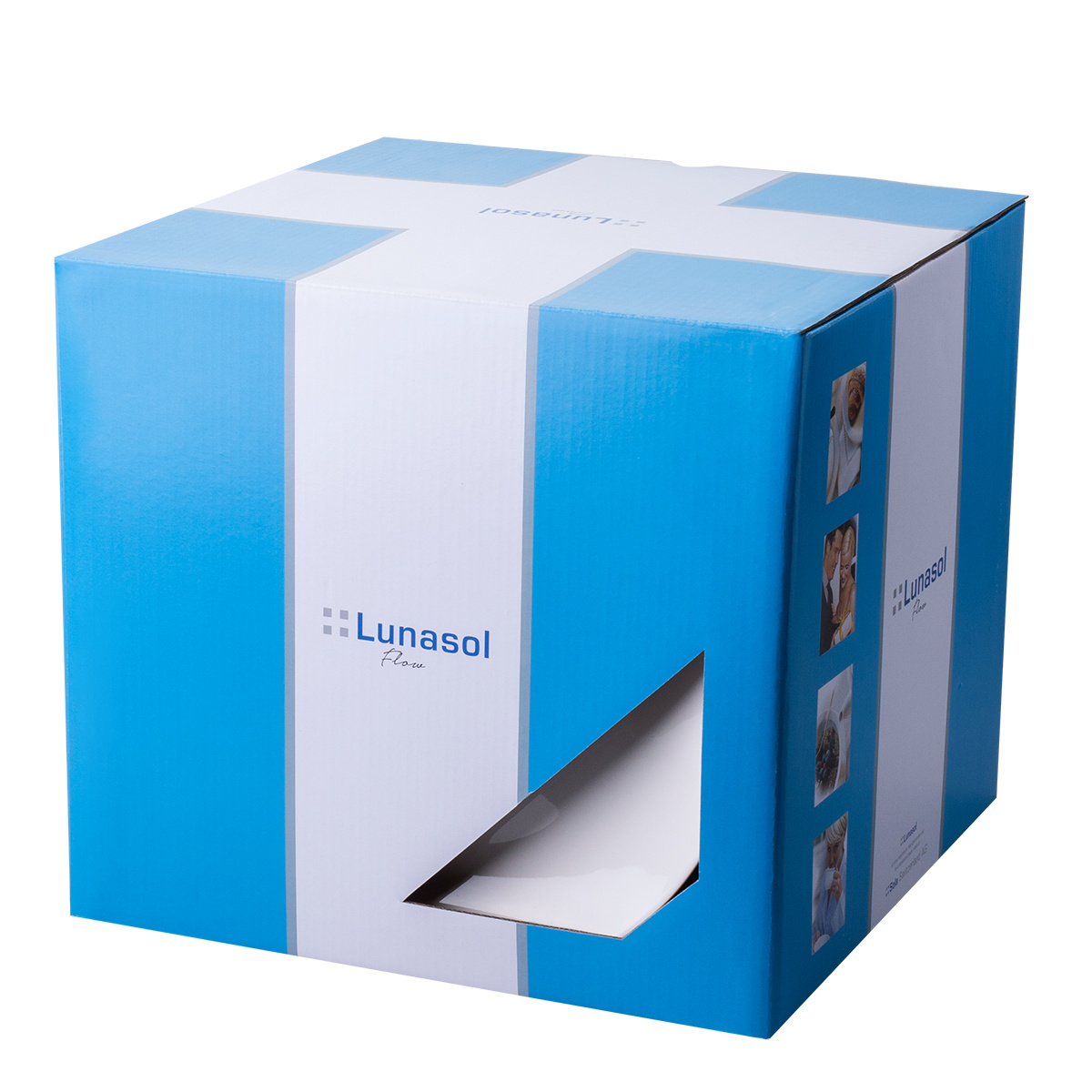 Service en porcelaine 28 pièces Flow blanc | Lunasol
