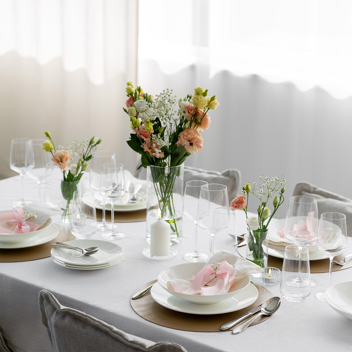 Set de vaisselle de démarrage 60 pièces | Premium Platinum gold