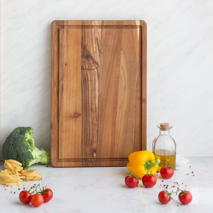 Planche à découper moyenne Teak 45,7 x 30,5 x 2,4 cm - GAYA Wooden