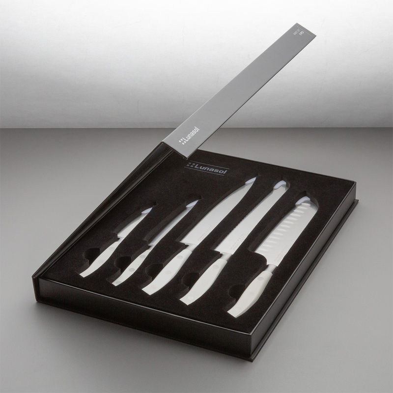 Set de couteaux 5 pièces — Lunasol Premium Knife blanc