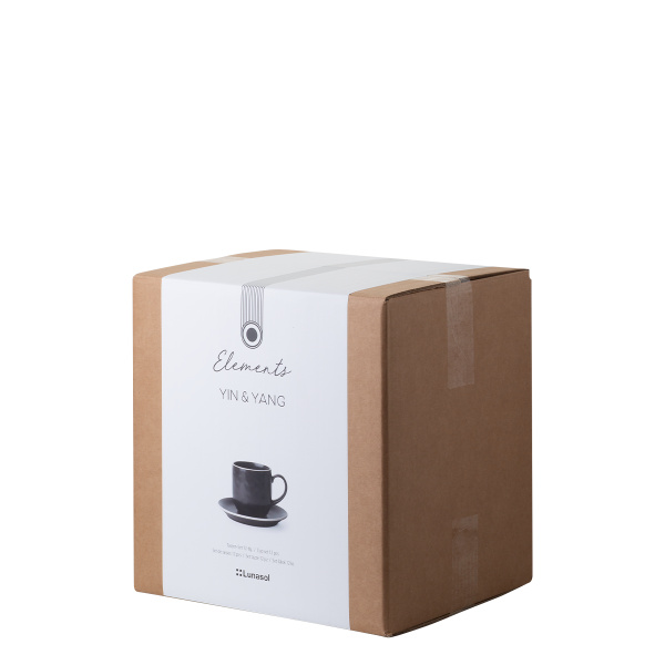 Set de tasses 12 pcs | Elements Yin & Yang black