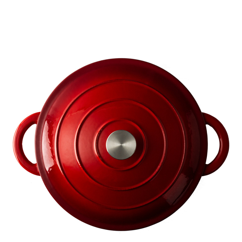 Marmite en fonte émaillée rouge ø 28 cm - Jupiter Lunasol