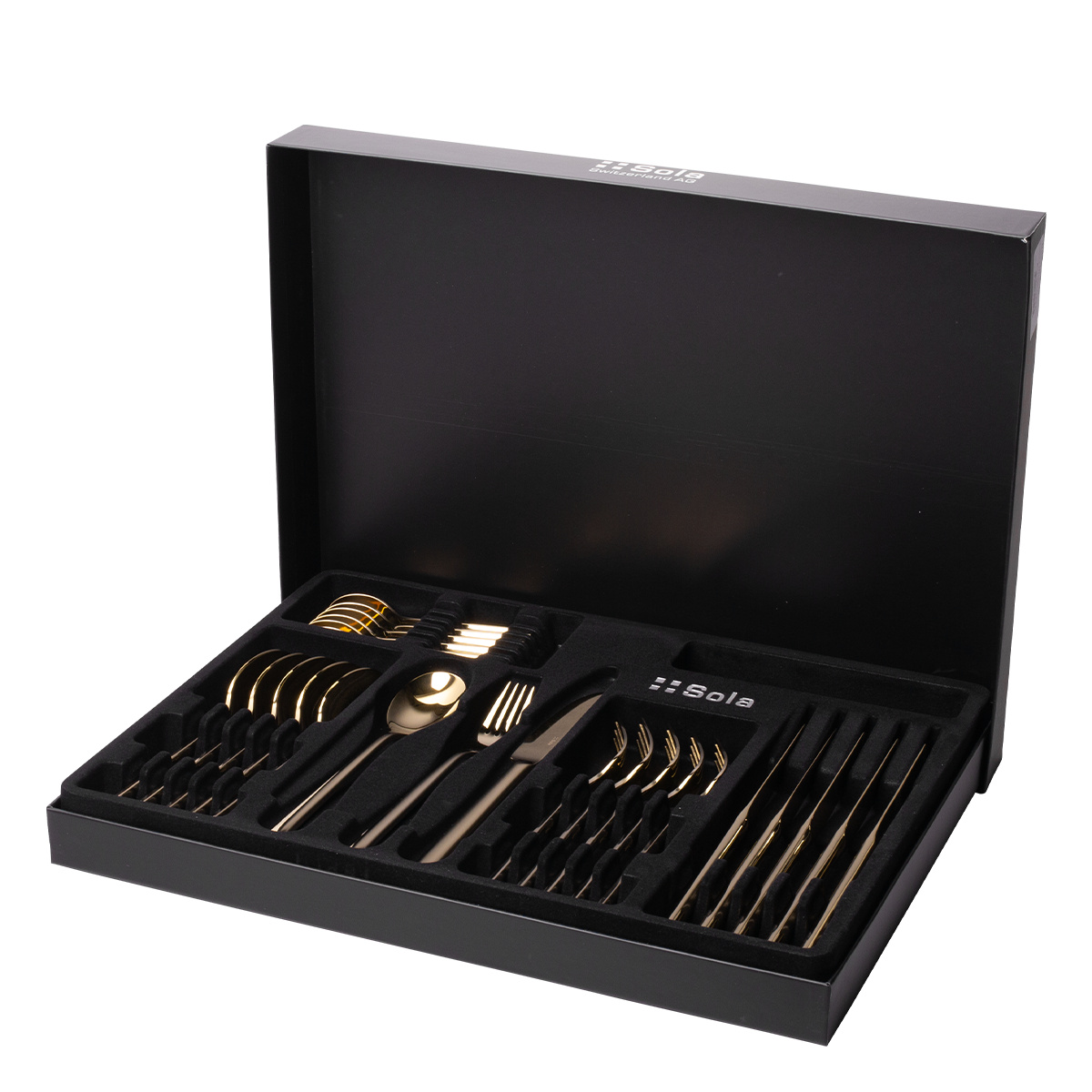Menagère 24 pièces Living champagne | Sola Premium