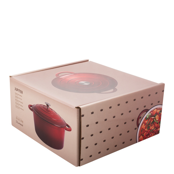 Marmite en fonte émaillée rouge ø 28 cm - Jupiter Lunasol