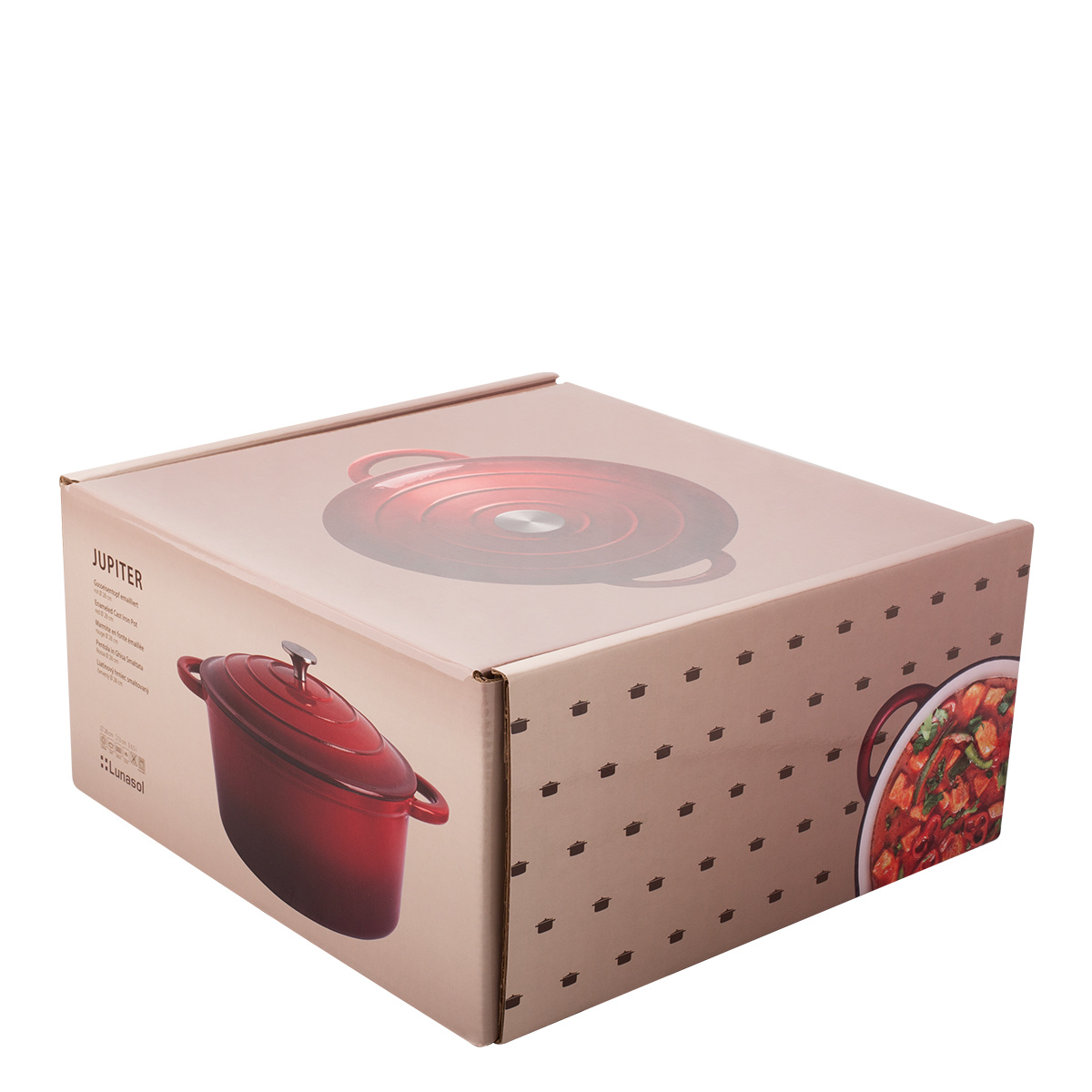 Marmite en fonte émaillée rouge ø 28 cm - Jupiter Lunasol