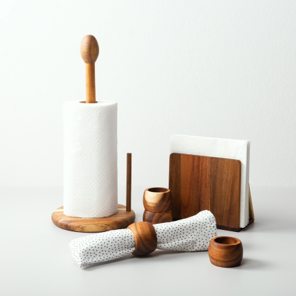 Rond de serviette Agát set de 4, Ø 5,7 cm - FLOW Wooden