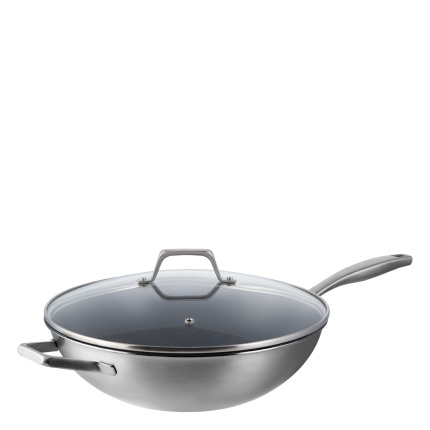 Wok avec couvercle en verre ø 30 cm | Sirius Terra