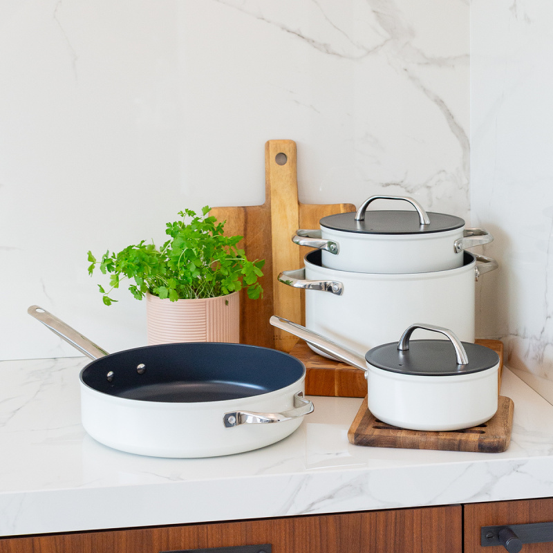Casserole avec revêtement en titane crème Ø 16 cm - Saturn Terra Lunasol