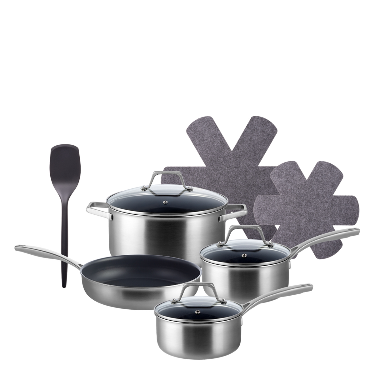 Set de démarrage casseroles et poêles 10 pièces | Sirius Terra
