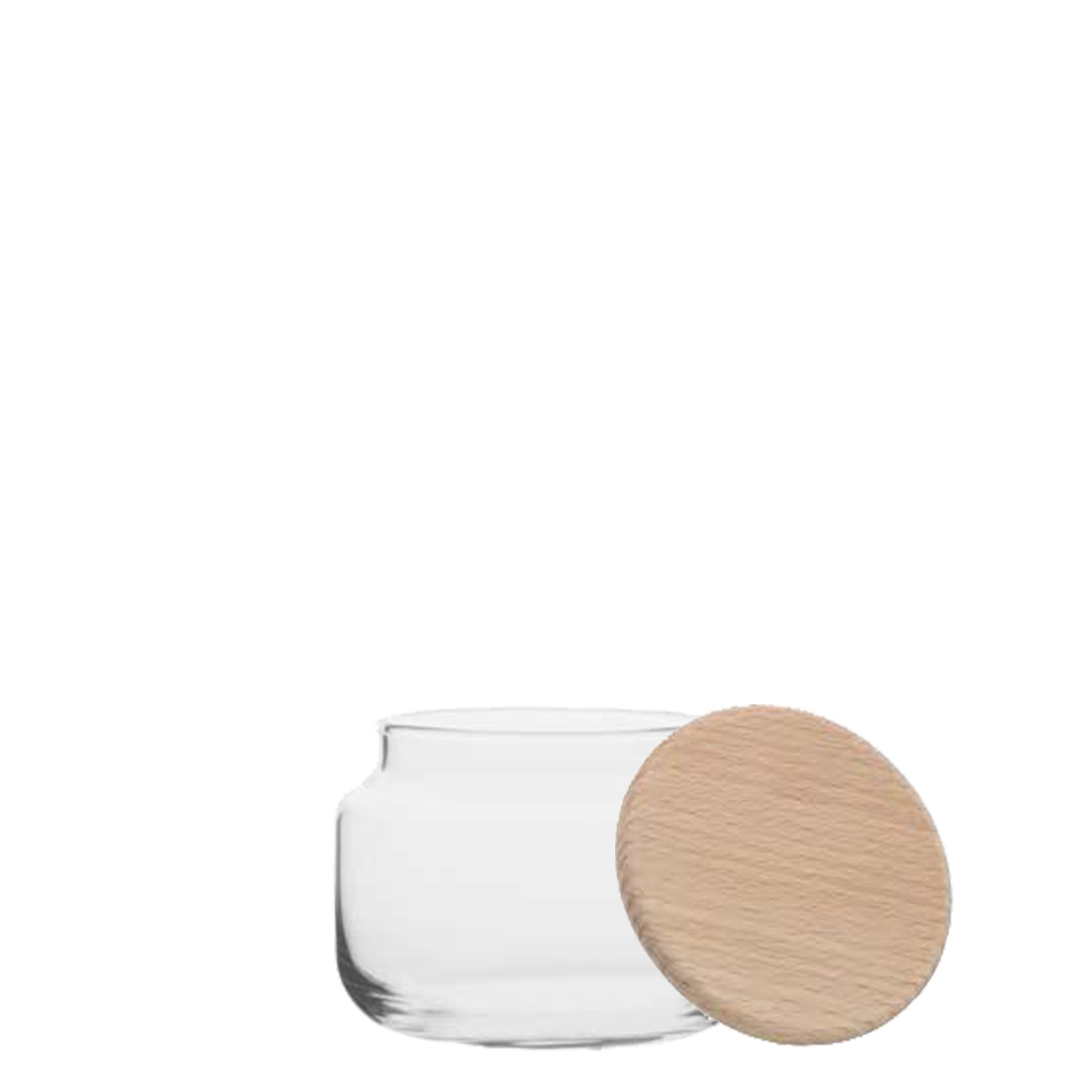 Bocal à provisions avec couvercle en bois 0,42 l - Basic Kitchen