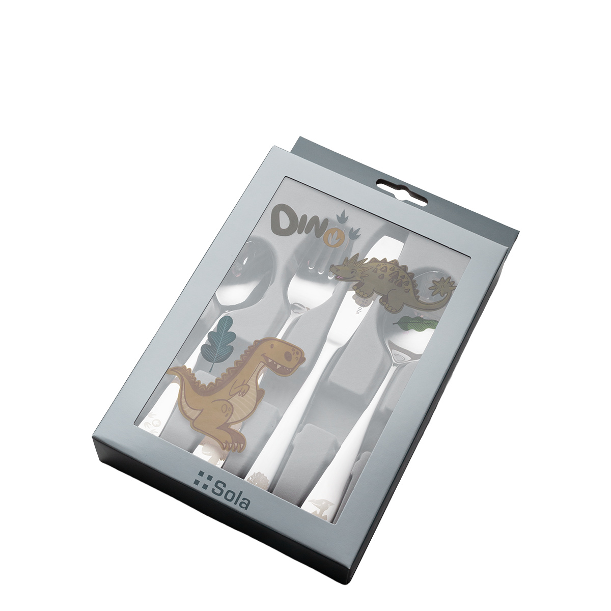 Set de couverts enfant Dino 4 pcs — KIDS WORLD poliert