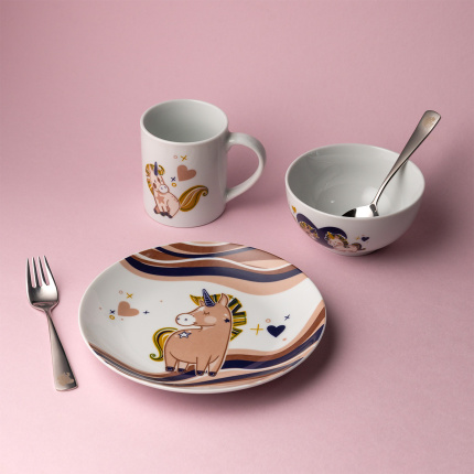 Set en porcelaine pour enfants Unicorn 3 pcs – KIDS WORLD