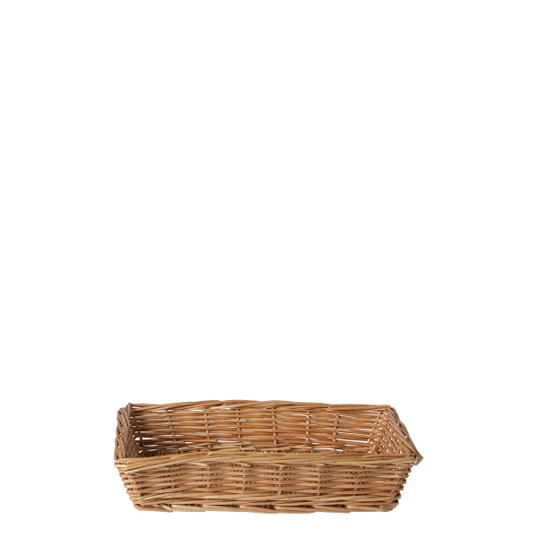 Corbeille à pain carrée en osier 34 × 25 × 6,6 cm — Flow Wicker