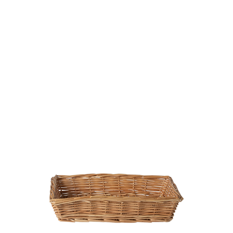 Corbeille à pain carrée en osier 34 × 25 × 6,6 cm — Flow Wicker