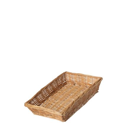 Corbeille à pain carrée en osier 34 × 25 × 6,6 cm — Flow Wicker
