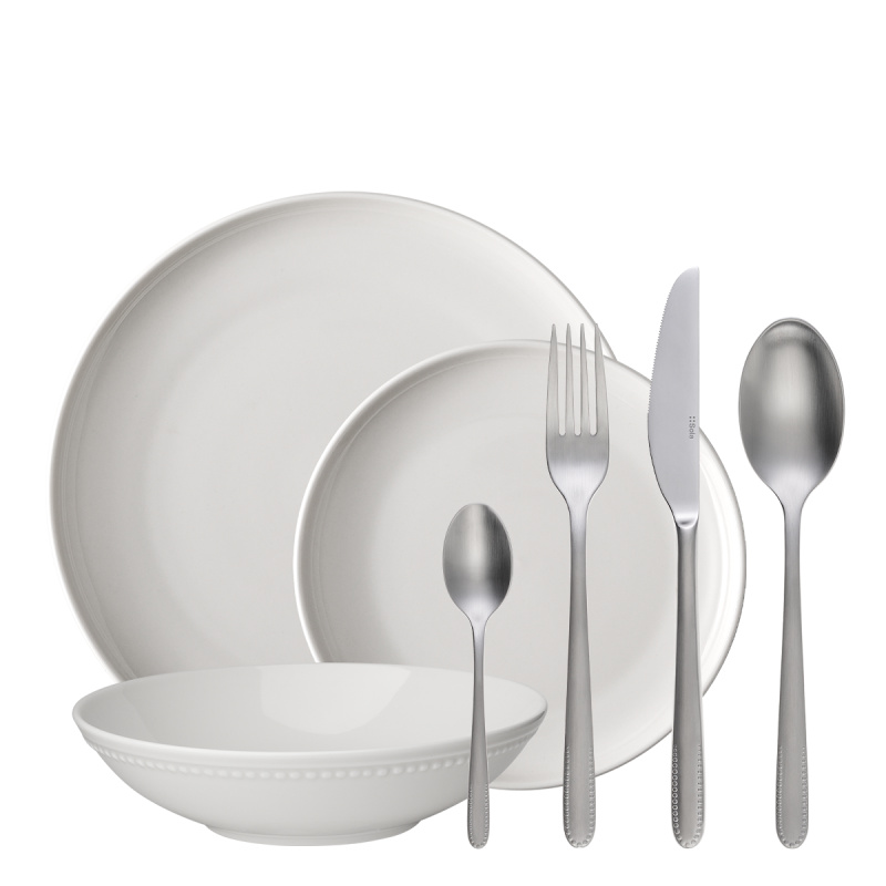 Set de vaisselle de démarrage 36 pièces | Elements Pearl