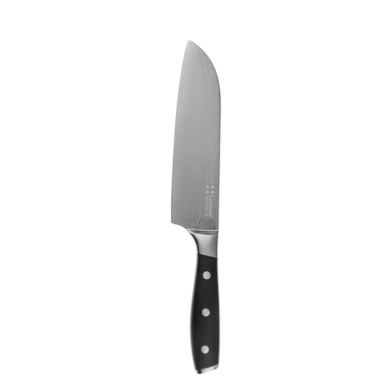 Couteau santoku en acier damassé 18 cm - Platinum