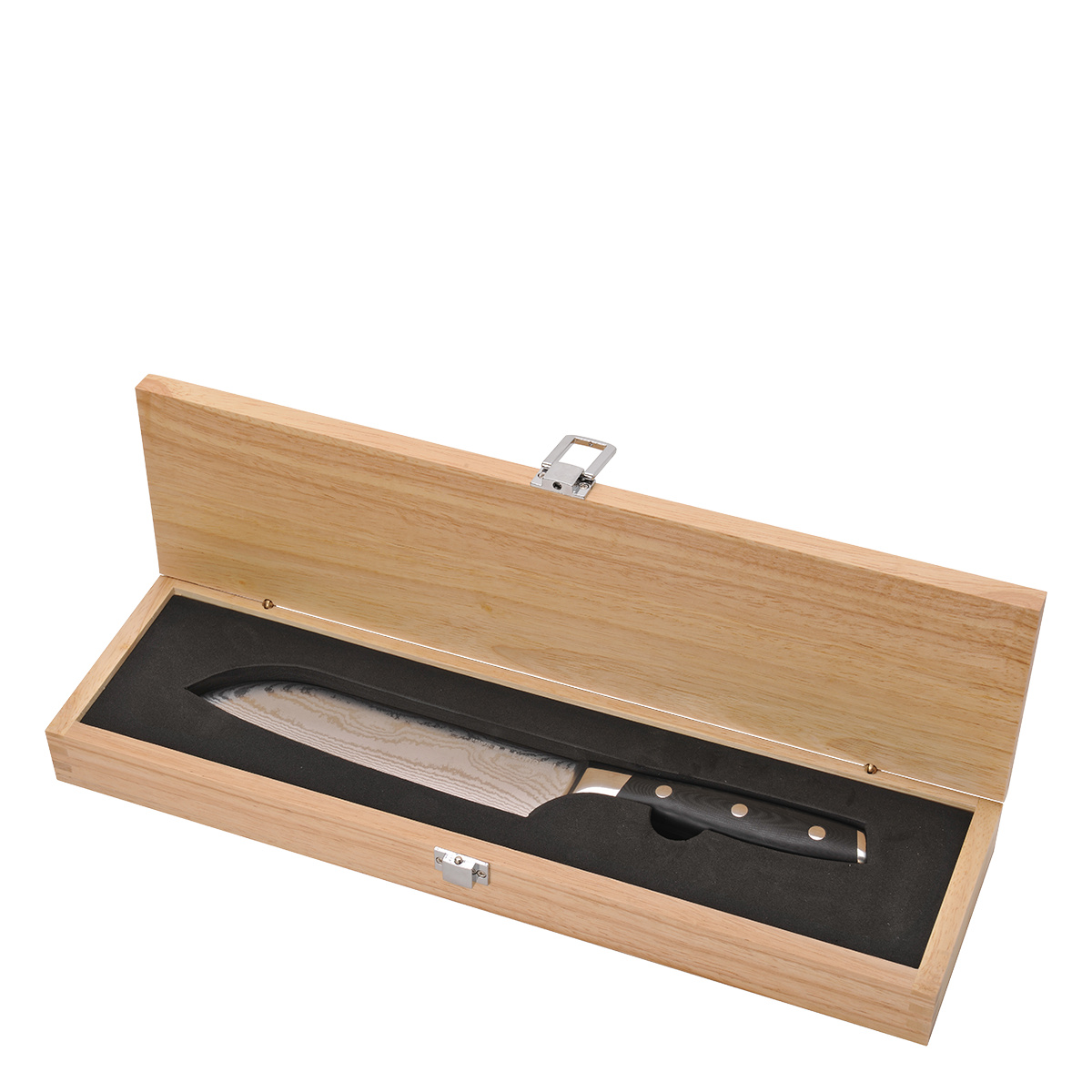 Couteau santoku en acier damassé 18 cm - Platinum