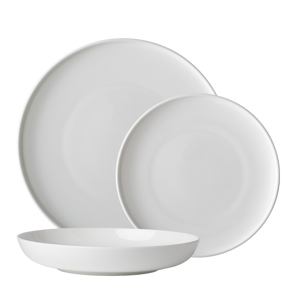 Ensemble de 18 assiettes – Premium Modern Platinum Line
