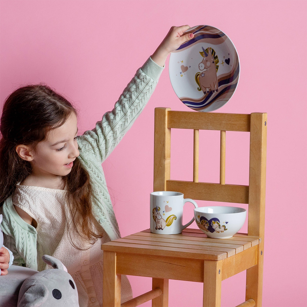 Set en porcelaine pour enfants Unicorn 3 pcs – KIDS WORLD