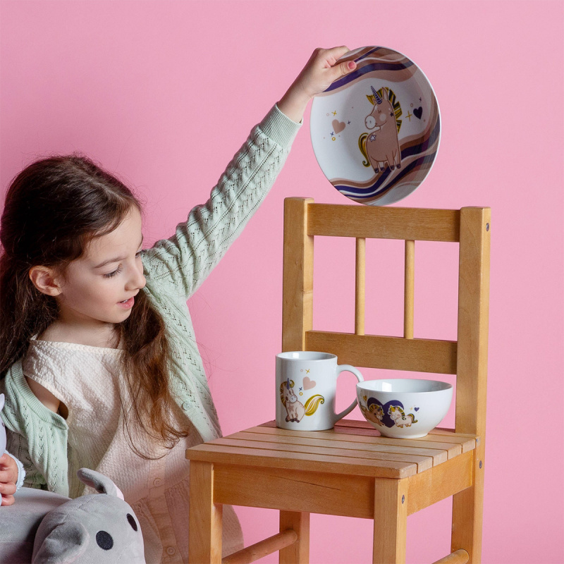 Set en porcelaine pour enfants Unicorn 3 pcs – KIDS WORLD