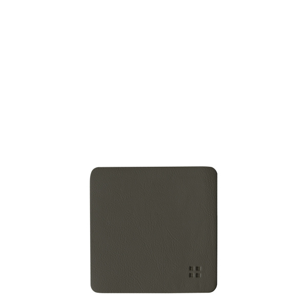 Dessous de verre carrés en PVC anthracite 10x10 cm - Elements Ambiente
