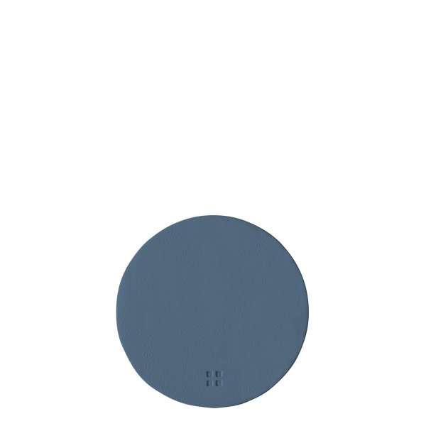Dessous de verre rond en PVC pétrole ø 11 cm - Elements Ambiente