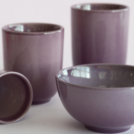Tasse à mokka sans anse 80 ml | Gaya Solatelier Aubergine
