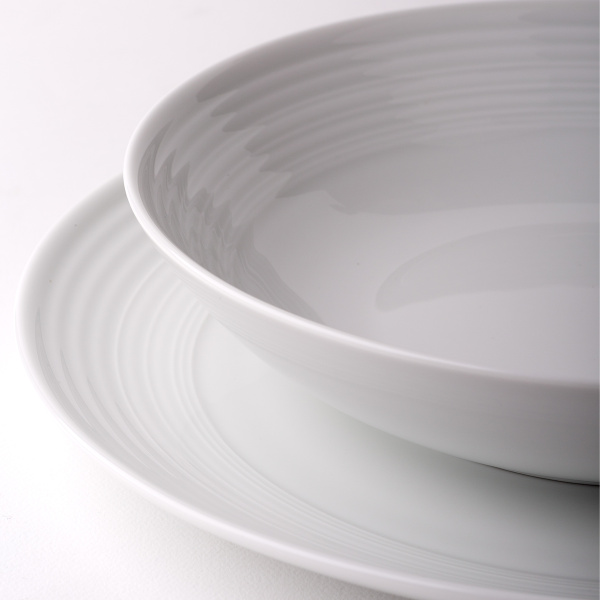 Assiette plate Coupe classic Deco 27 cm lot de 6 pcs – UNIVERS blanc