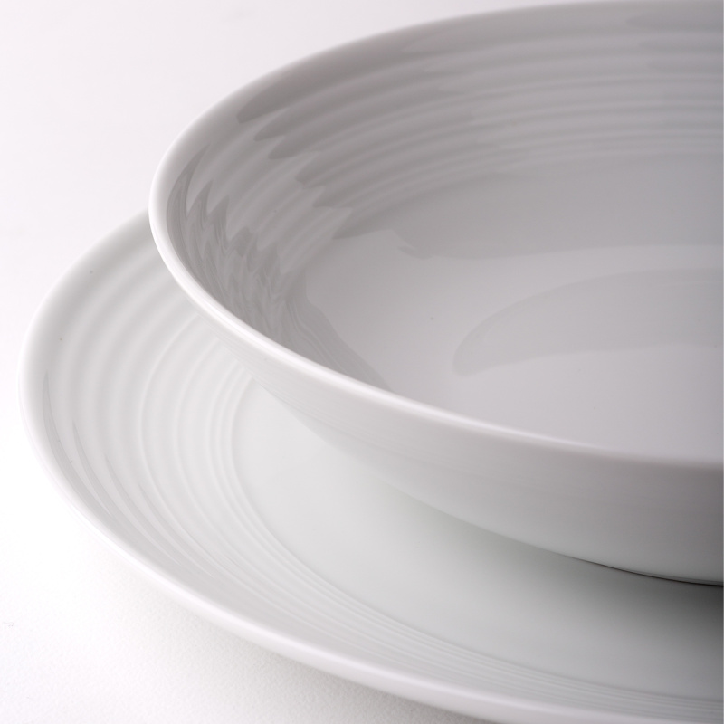 Assiette plate Coupe classic Deco 27 cm lot de 6 pcs – UNIVERS blanc