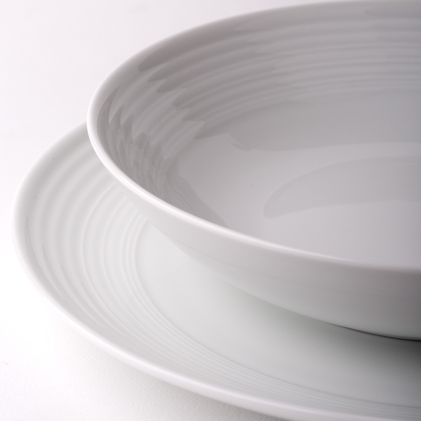 Assiette plate Coupe classic Deco 29 cm lot de 6 pcs – UNIVERS blanc