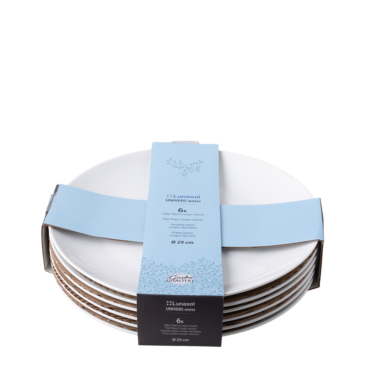 Assiette plate Coupe classic 29 cm lot de 6 pcs – UNIVERS blanc