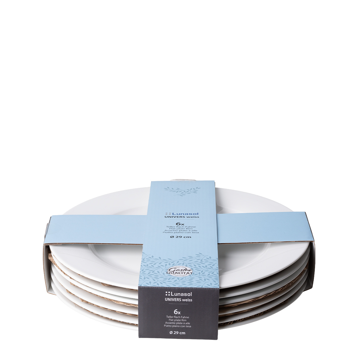 Assiette plate 29 cm set 6 pièces — Univers blanc
