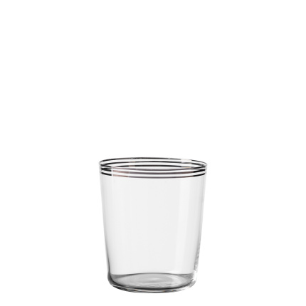 Verre Tumbler à trois bandes platine 440 ml - 21st Century Glas
