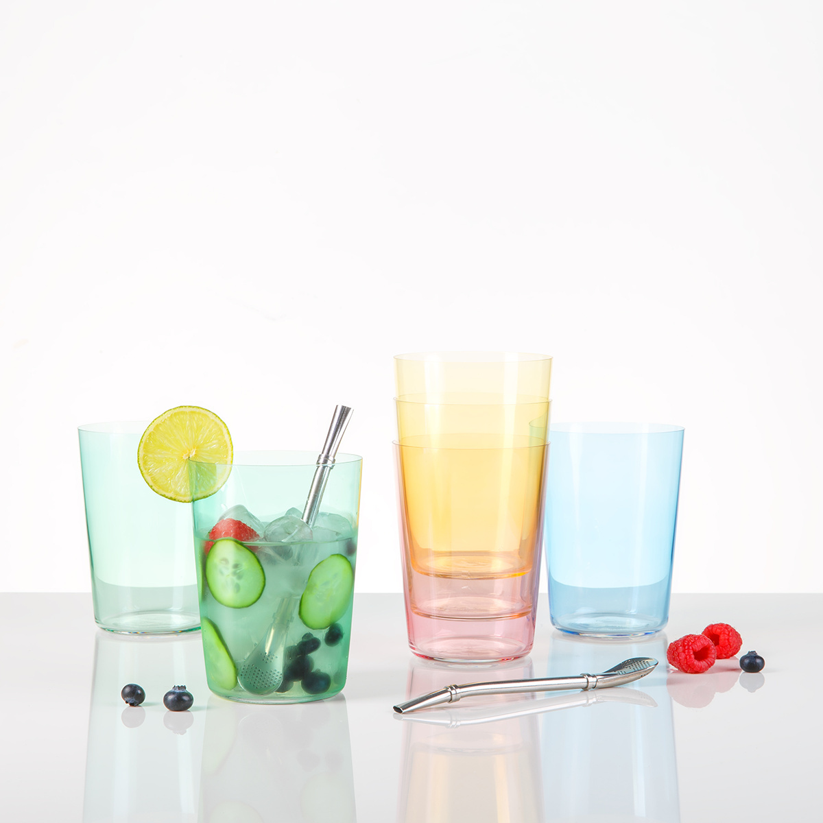 Longdrink 515 ml vert clair - 21st Century Glas Lunasol Color