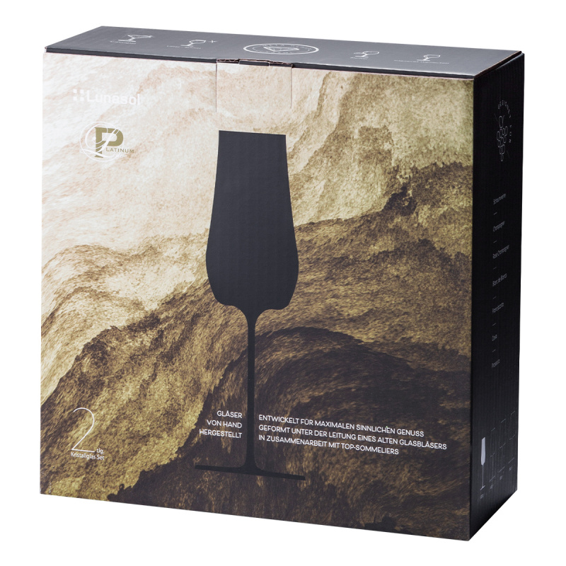 Verre à champagne 220 ml - Lot de 2 - Green Wave Glas Lunasol
