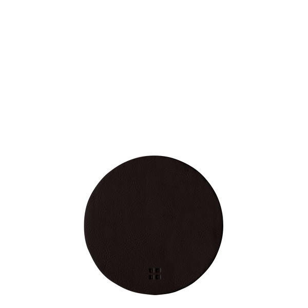 Dessous de verre rond en PVC noir 14 x 11.5 cm - Elements Ambiente