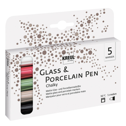 Feutres craie pour porcelaine et verre lot de 5 – KREUL