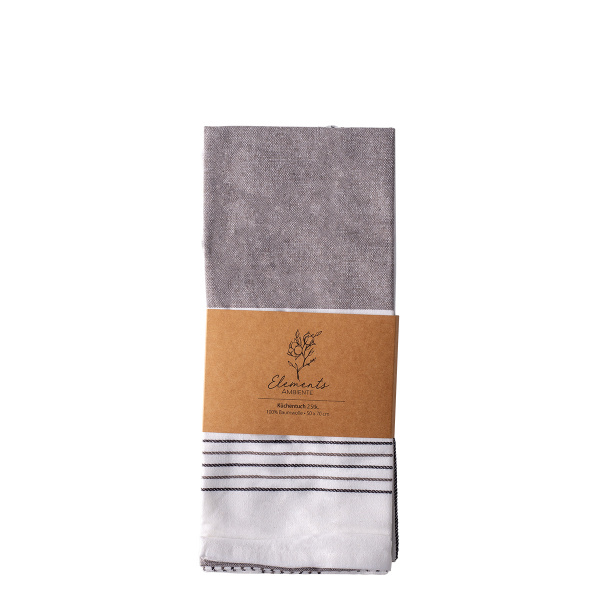 Torchons de cuisine gris 50 x 70 cm 2 pcs – Elements Ambiente