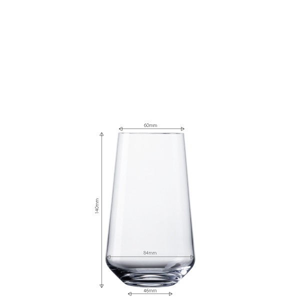Verres Tumbler 500 ml set de 4 - Century Glas Lunasol META Glass