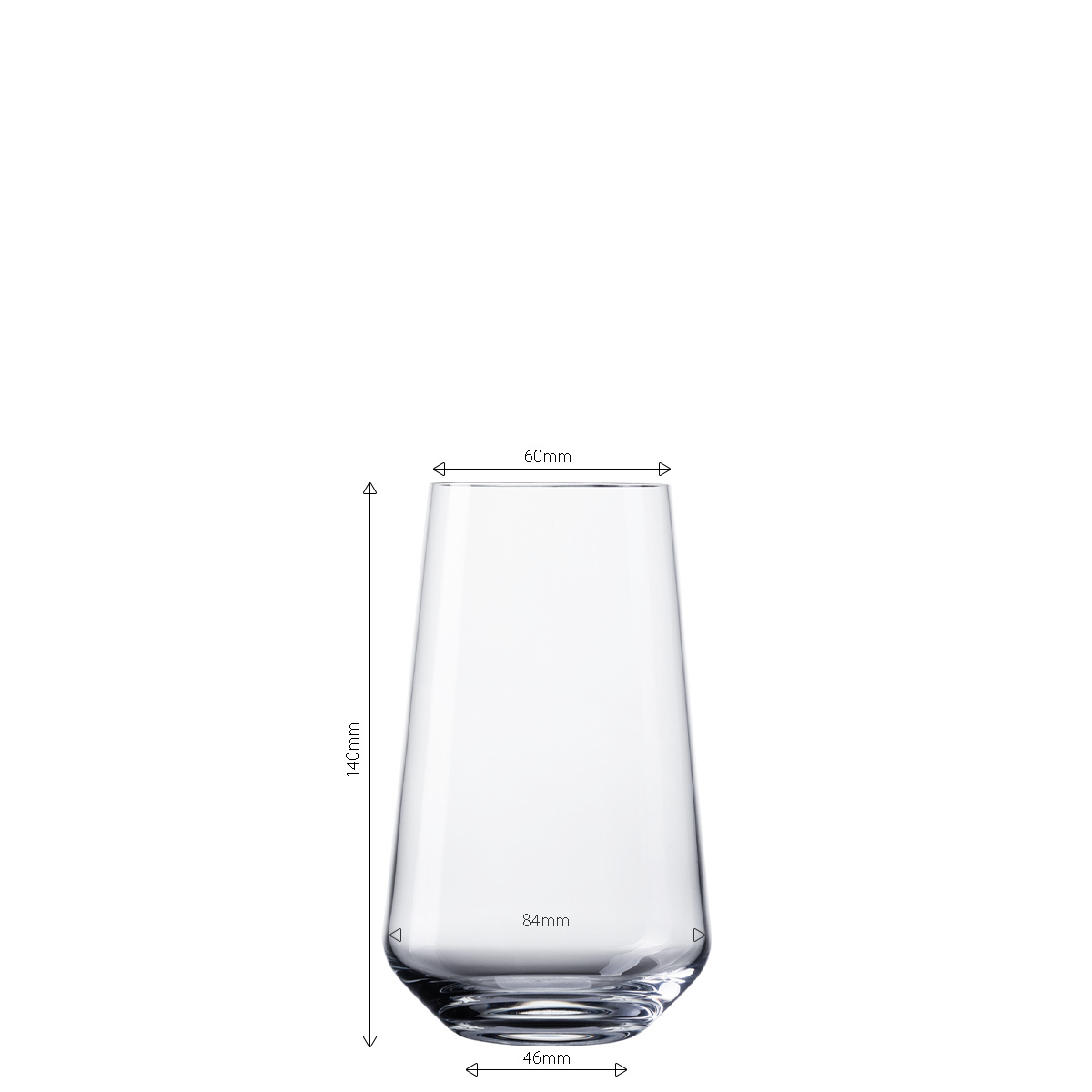 Verres Tumbler 500 ml set de 4 - Century Glas Lunasol META Glass